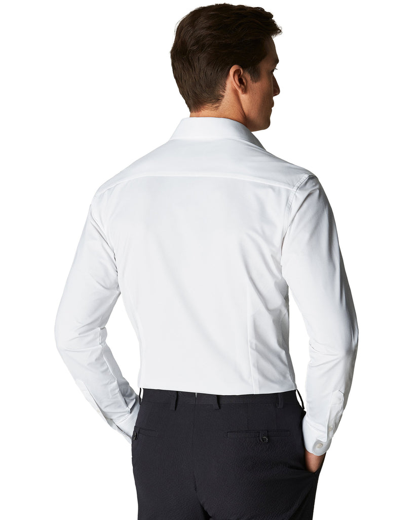 Slim Fit Stretch Skjorte Hvid