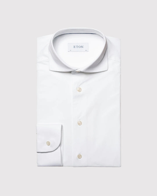 Slim Fit Stretch Skjorte Hvid