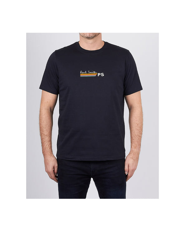 Reg Fit Stripe Tee Blå