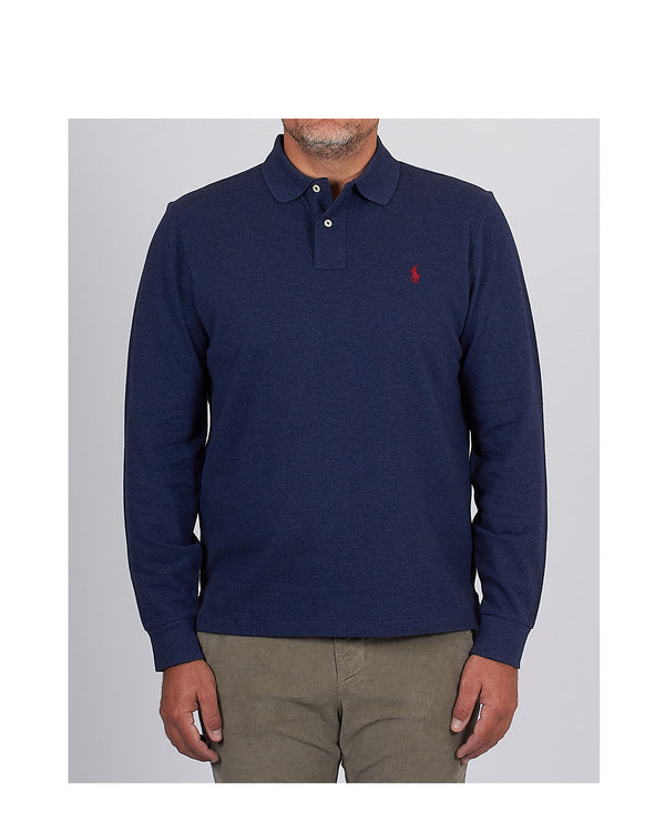 Langærmet Polo Blå