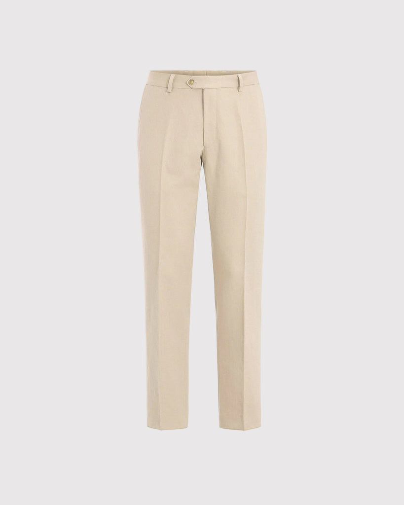 Dandy Trousers Hør Blend Sand