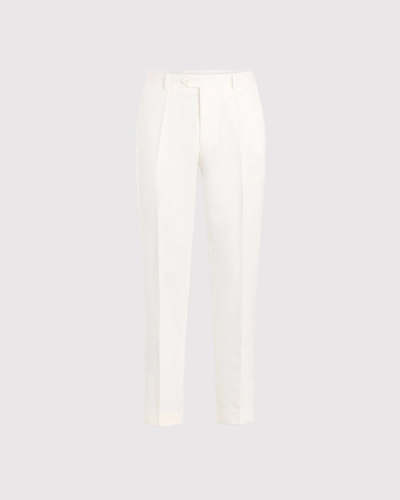 Dandy Trousers Hør Blend Hvid