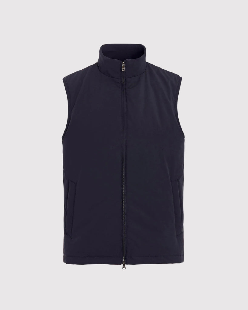 Light Zipped Waistcoat Blå