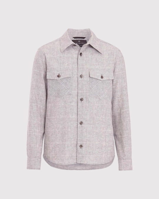 Magnus Shirt Check Jacket Sand