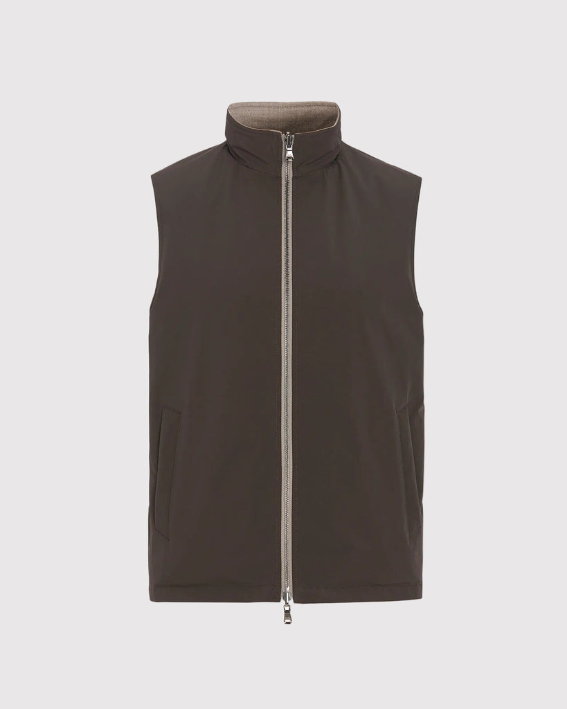 Reversible Padded Vest Taupe