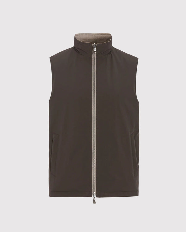Reversible Padded Vest Taupe