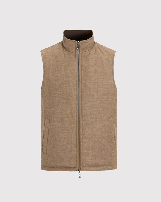 Reversible Padded Vest Brun