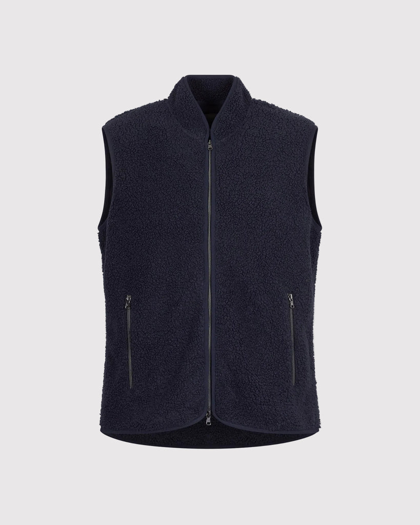 Pile Fleece Vest Blå