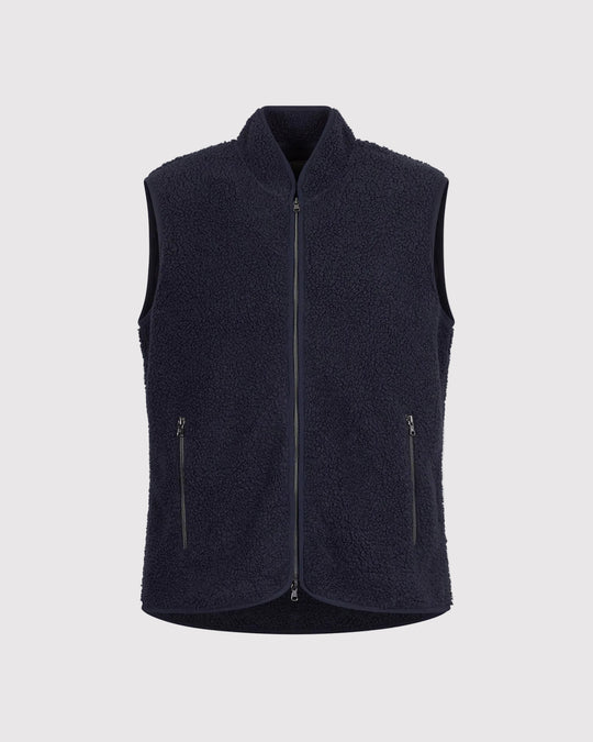 Pile Fleece Vest Blå