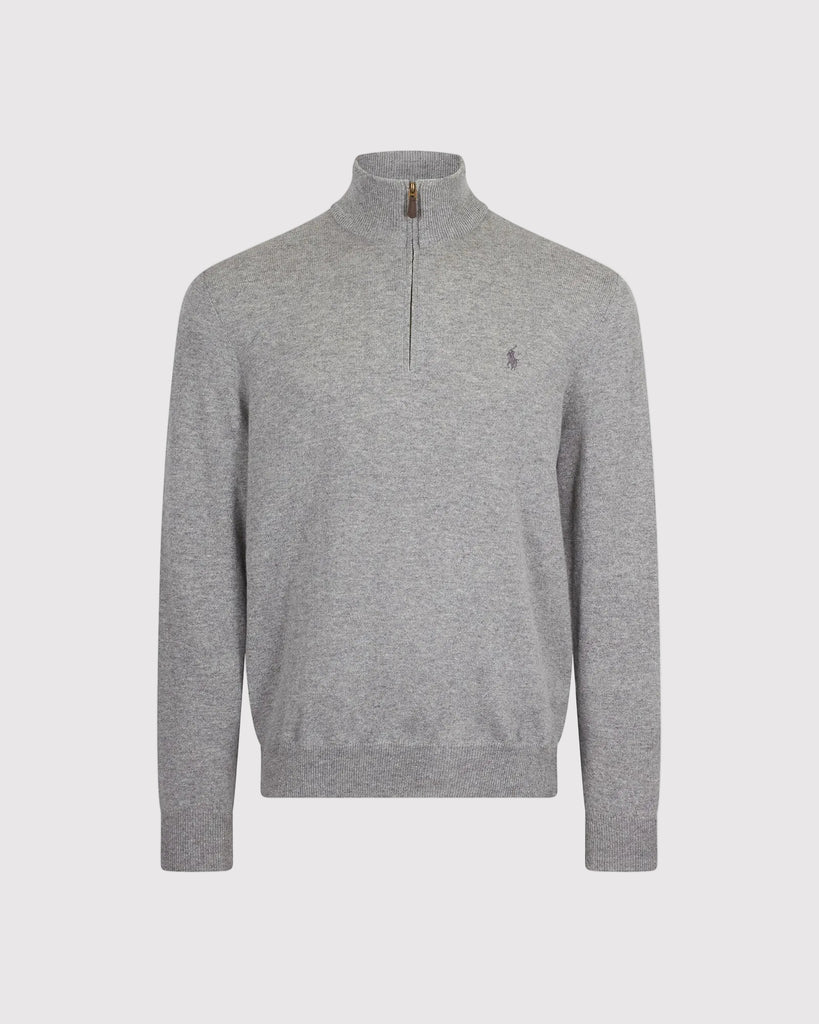 Half Zip Merino Strik Grå