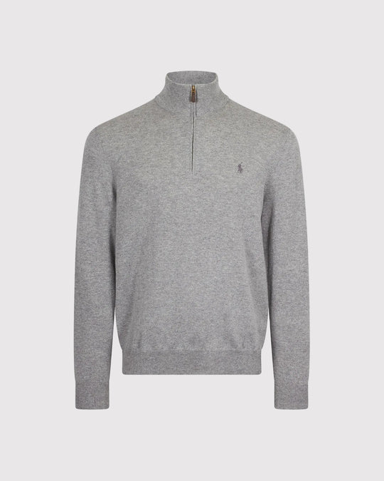 Half Zip Merino Strik Grå