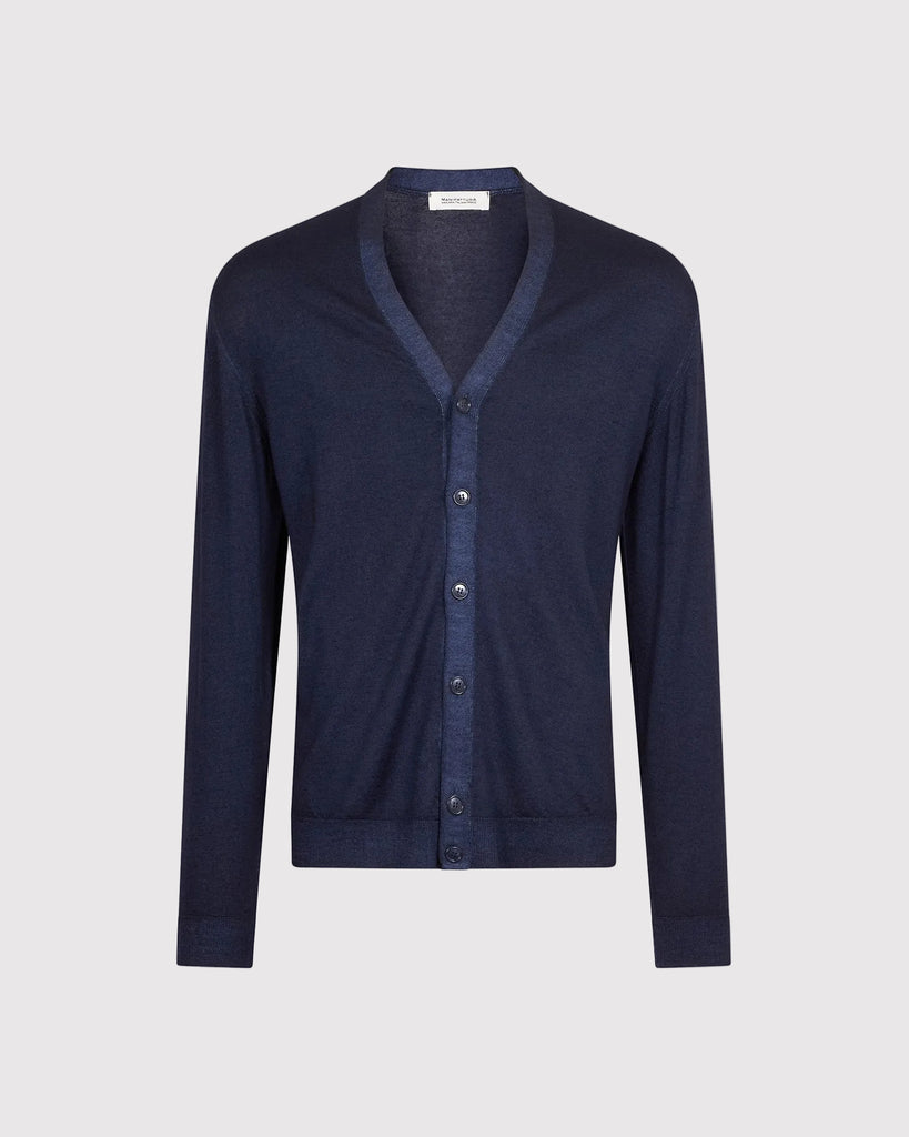 Strik Cardigan Uld Blå
