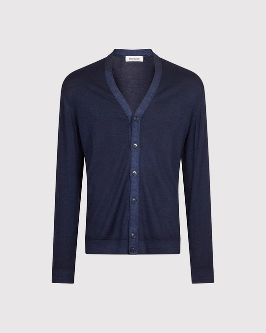 Strik Cardigan Uld Blå
