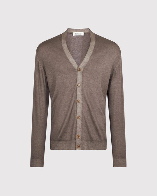 Strik Cardigan Uld Brun