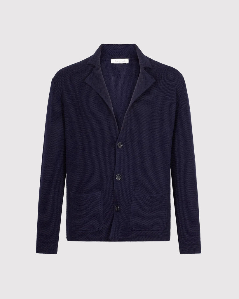 Struktureret Cardigan Blå
