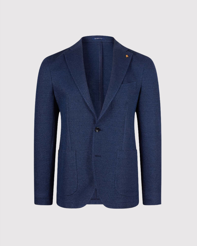 Structure Jersey Blazer Blå