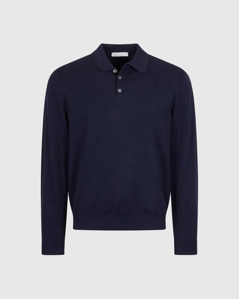 Visc Cashmere Polo Blå