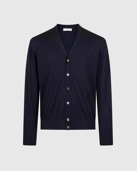 Merino Cardigan Blå