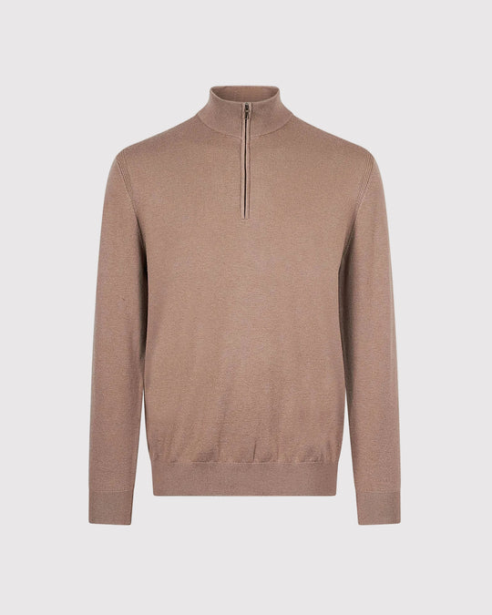 Visc Cashmere Zip Strik Sand