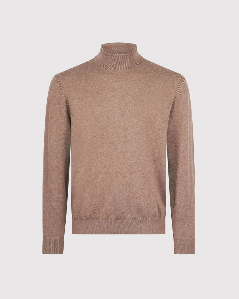 Visc Cashmere Rollneck Sand