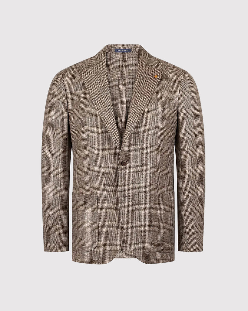 Check Wool Blazer Brun