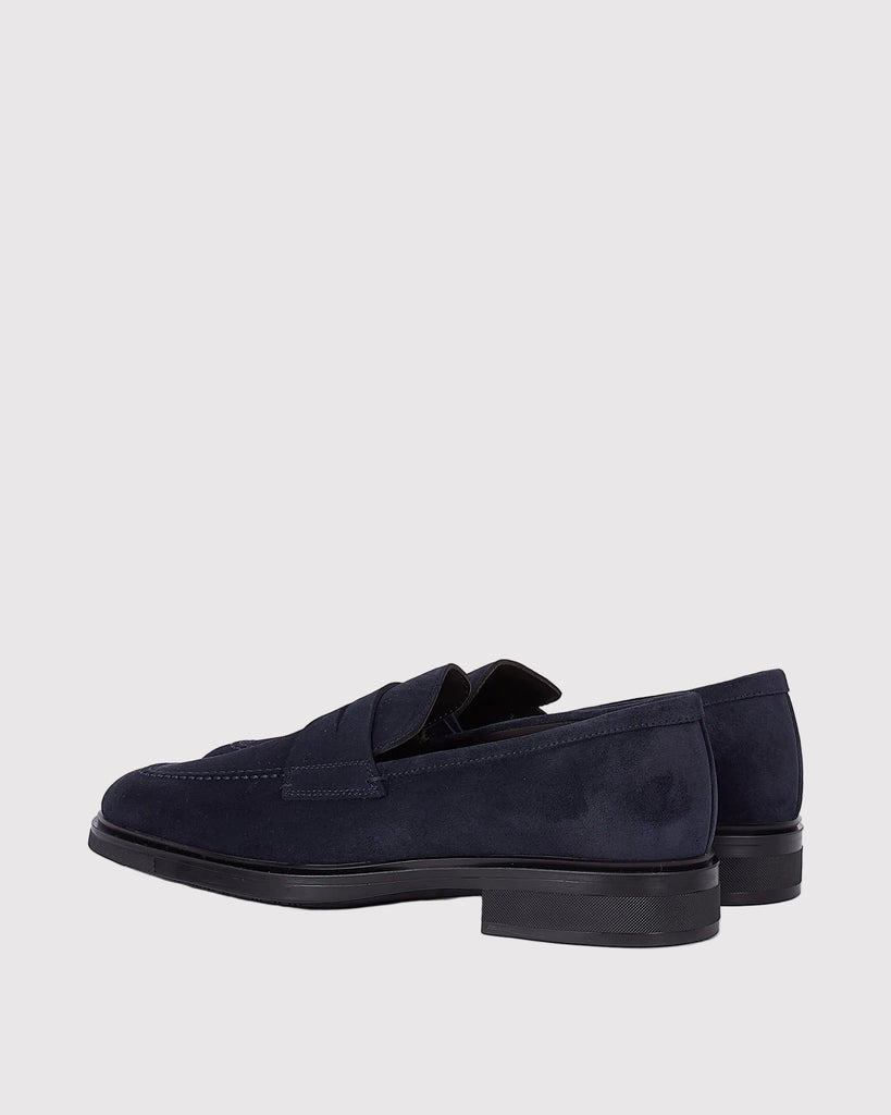Suede Loafer Blå