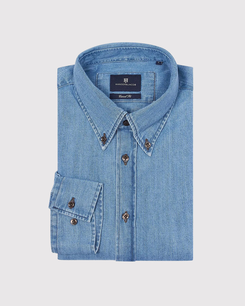 Teo Denim Shirt Blå