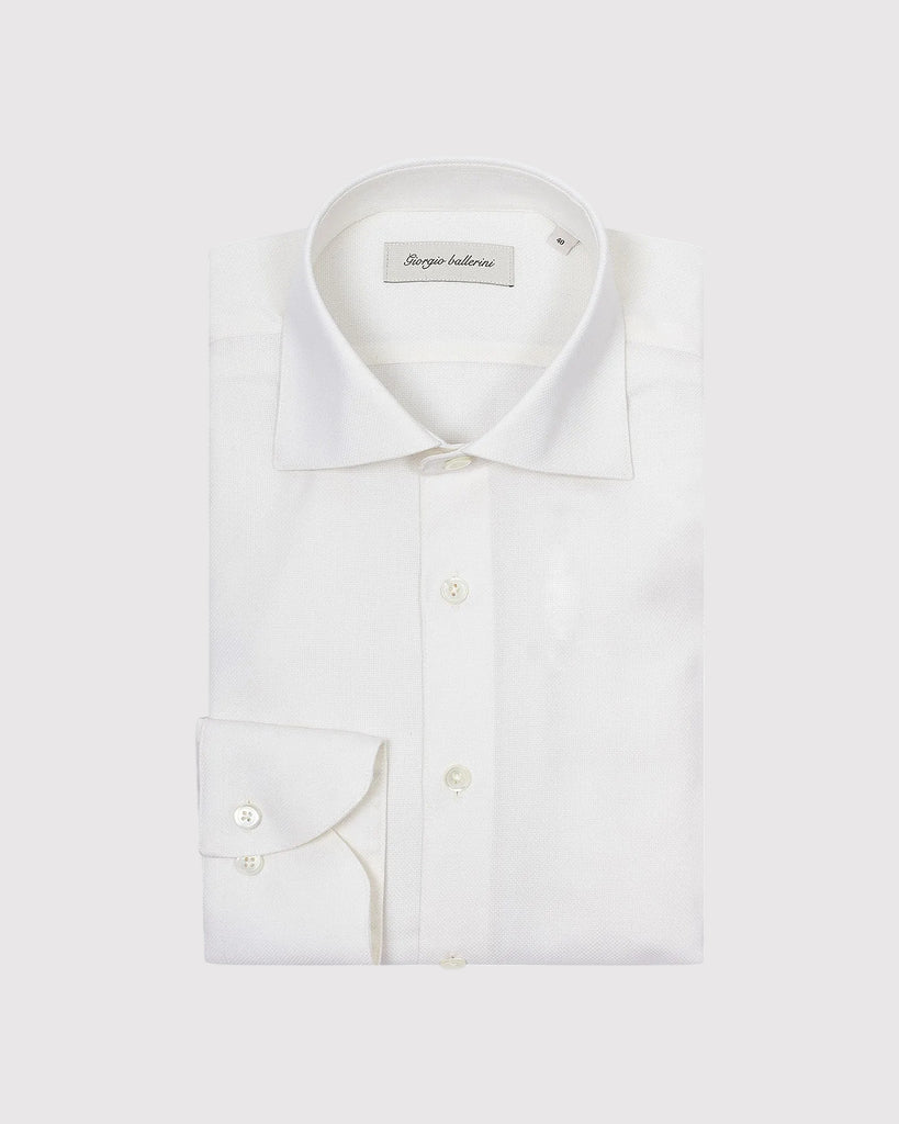 Regular Fit Skjorte Uld Creme
