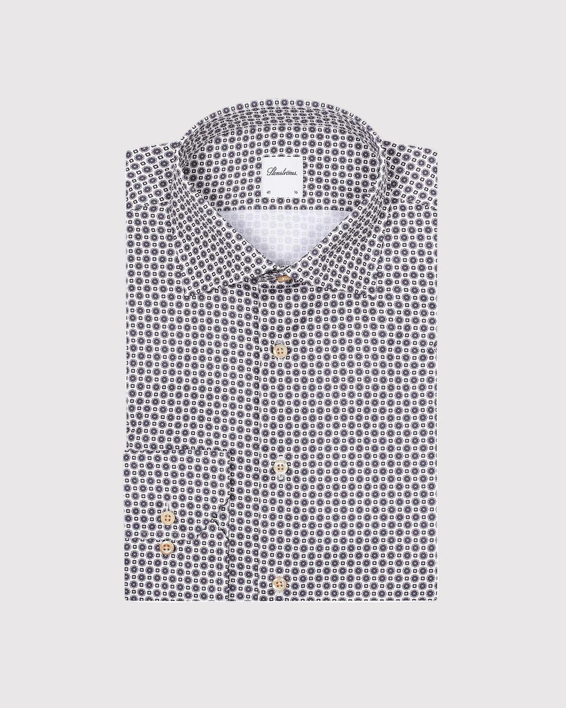 Regular Fit Pattern Shirt Creme