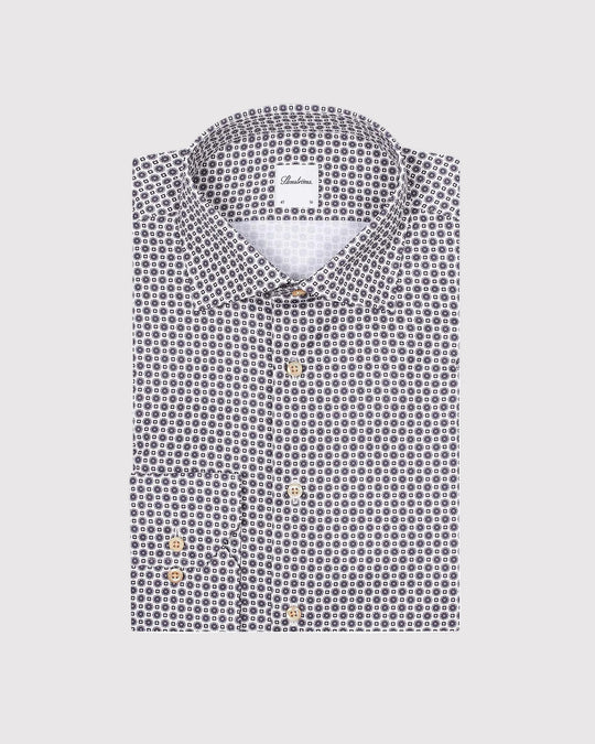 Slim Fit Pattern Shirt Creme