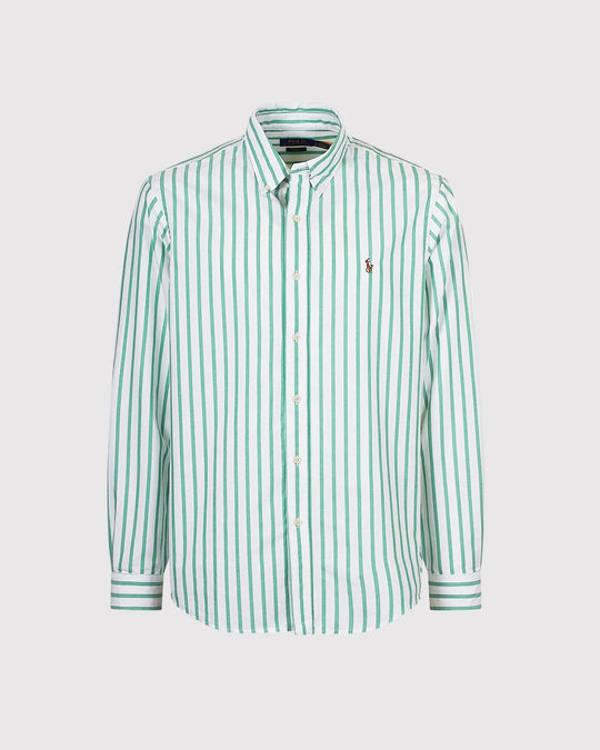 Oxford Skjorte Strib Grøn