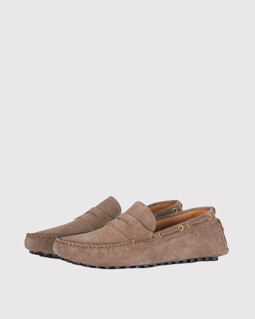 Car Shoe Suede Taupe