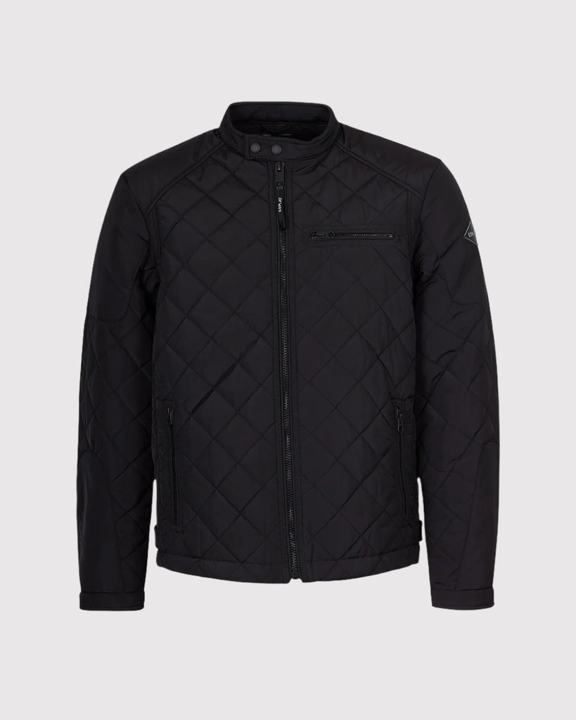 Quiltet Biker Jacket Sort