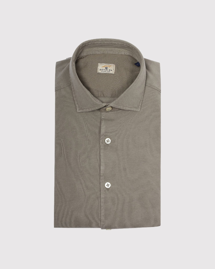 Jersey Skjorte Khaki