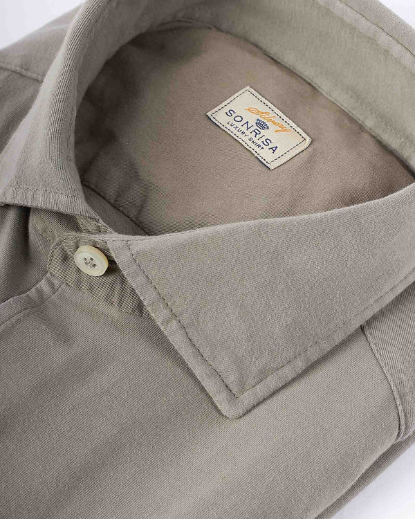 Jersey Skjorte Khaki