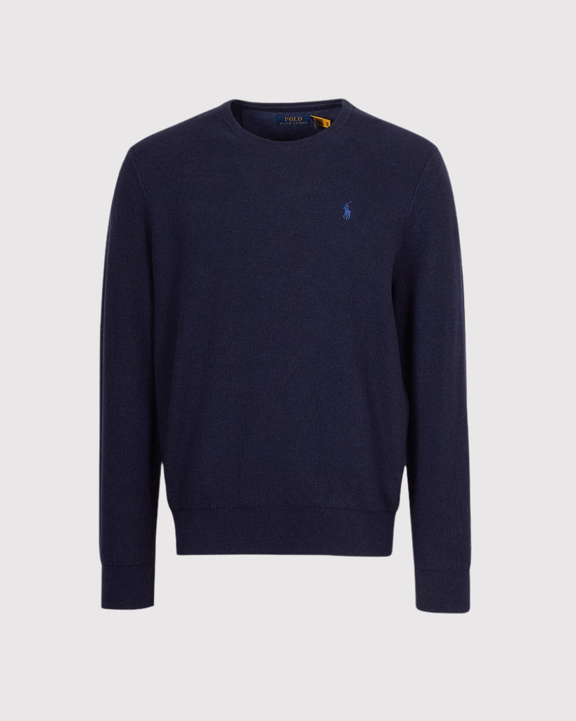 Cotton Pullover Blå