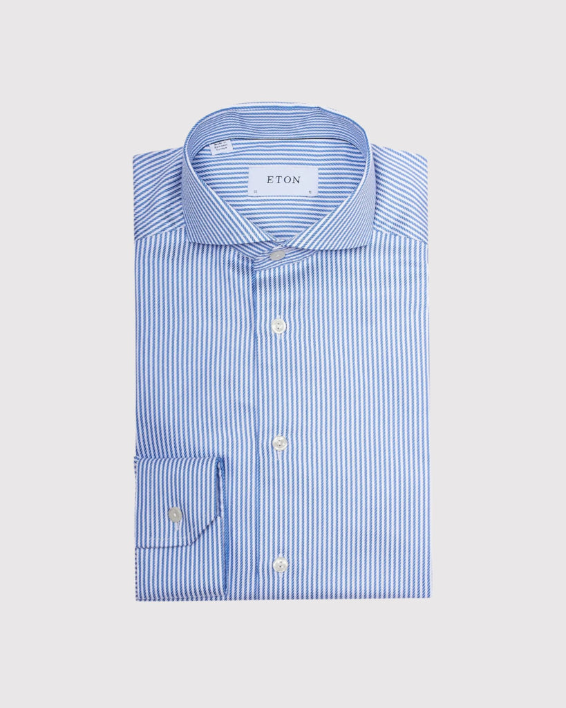 Slim Fit Striped Signature Twill