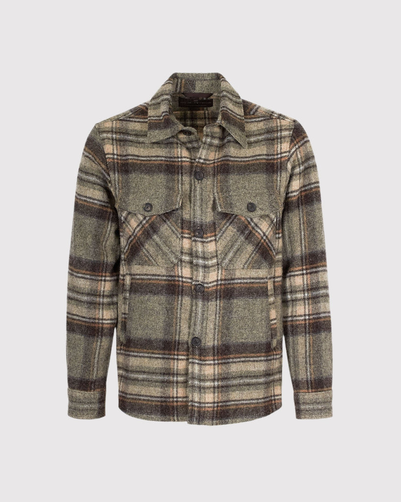 Maverick Check Overshirt Grå