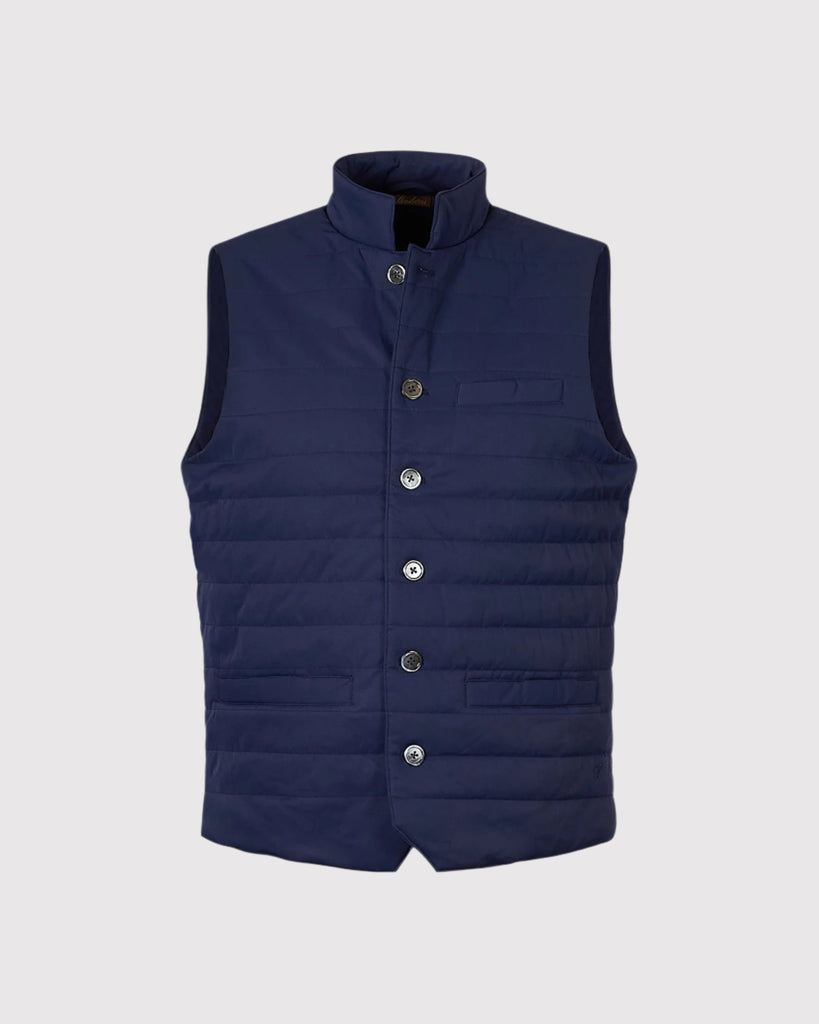 Gilet Mid Layer Twill Blå