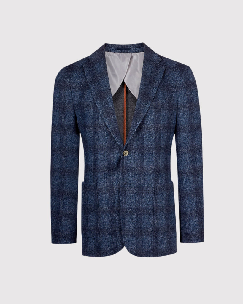 Jersey Blazer Check Blå