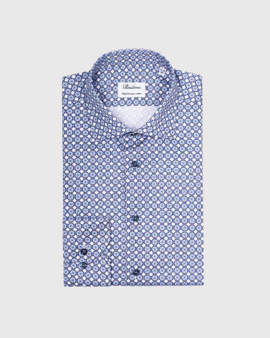 Fitted Body Blue Pattern Blå