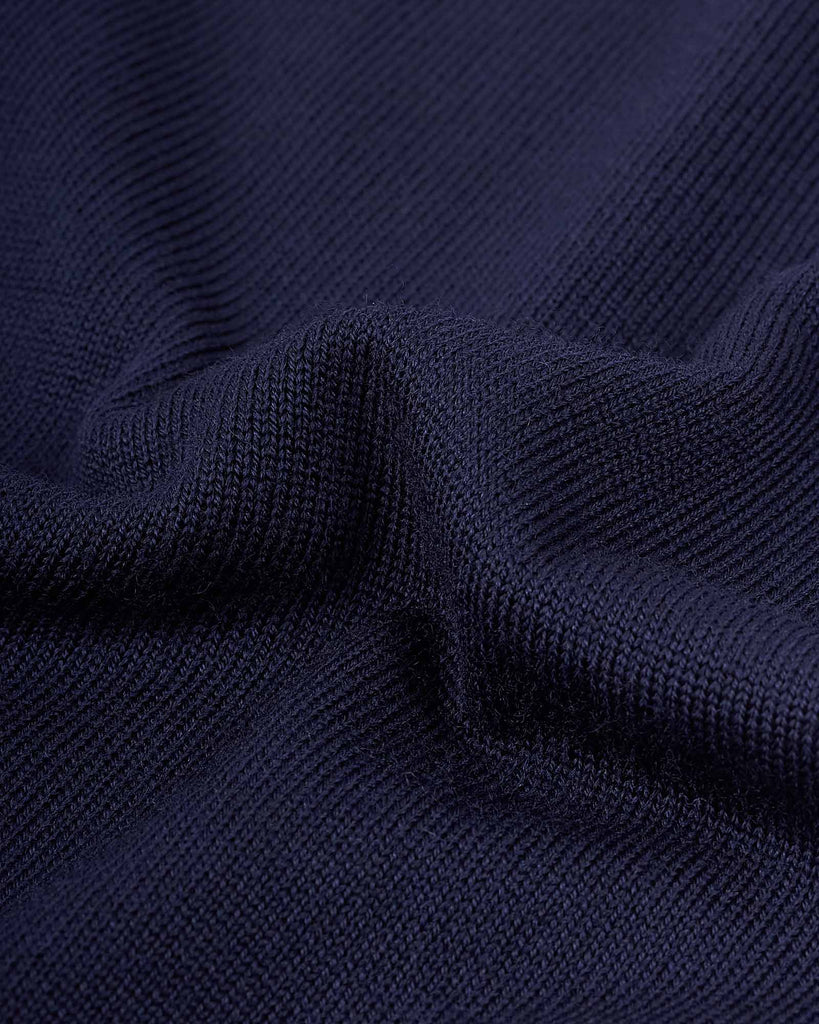 Cardigan 12gg Merino Blå