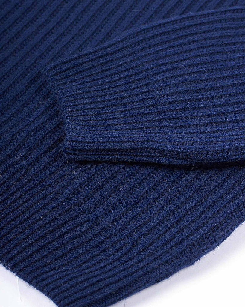 Strik Structure Cashmere Blå