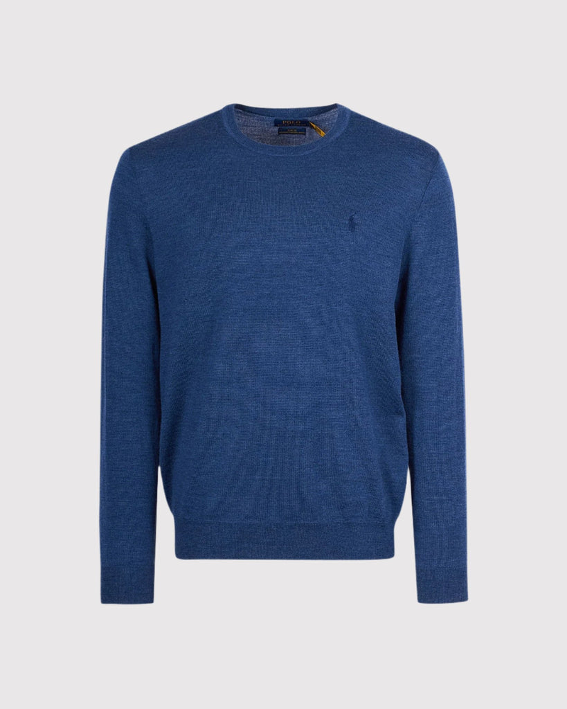 Merino Pullover Demin Blå