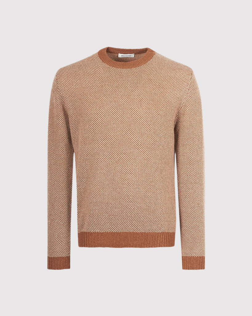 Cashmere Waffle Strik Brun