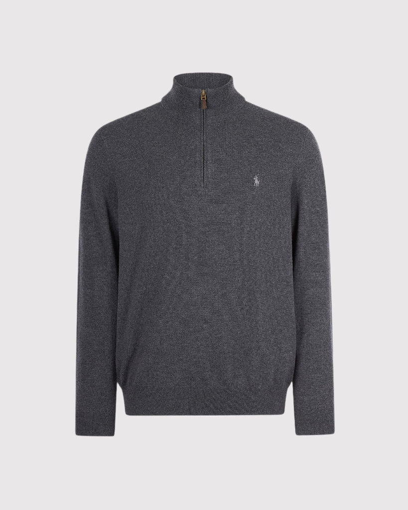 Merino Half Zip Grå