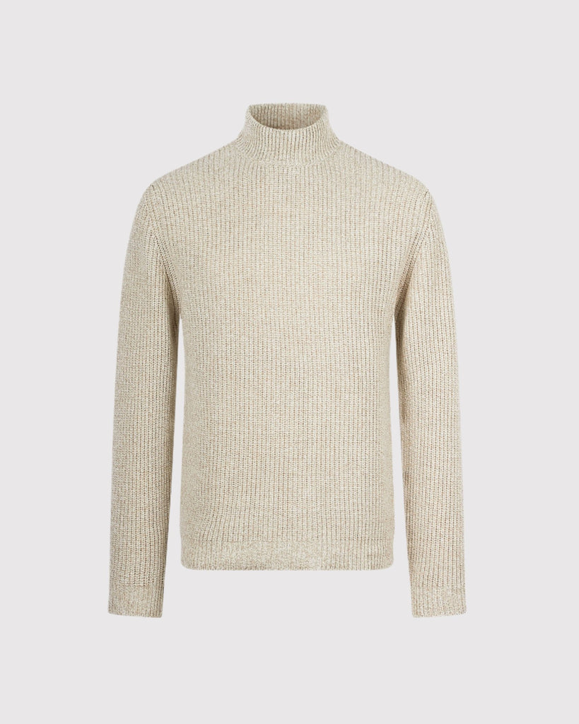 Rib Turtleneck Sand