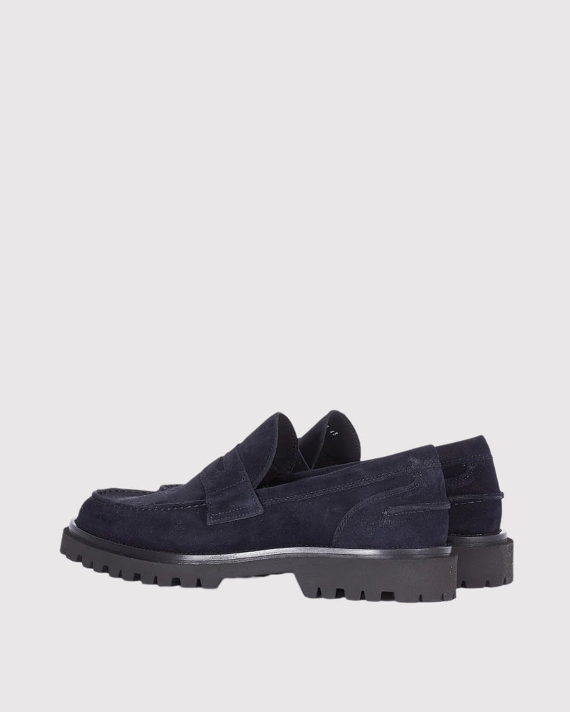 Suede Loafer Blå