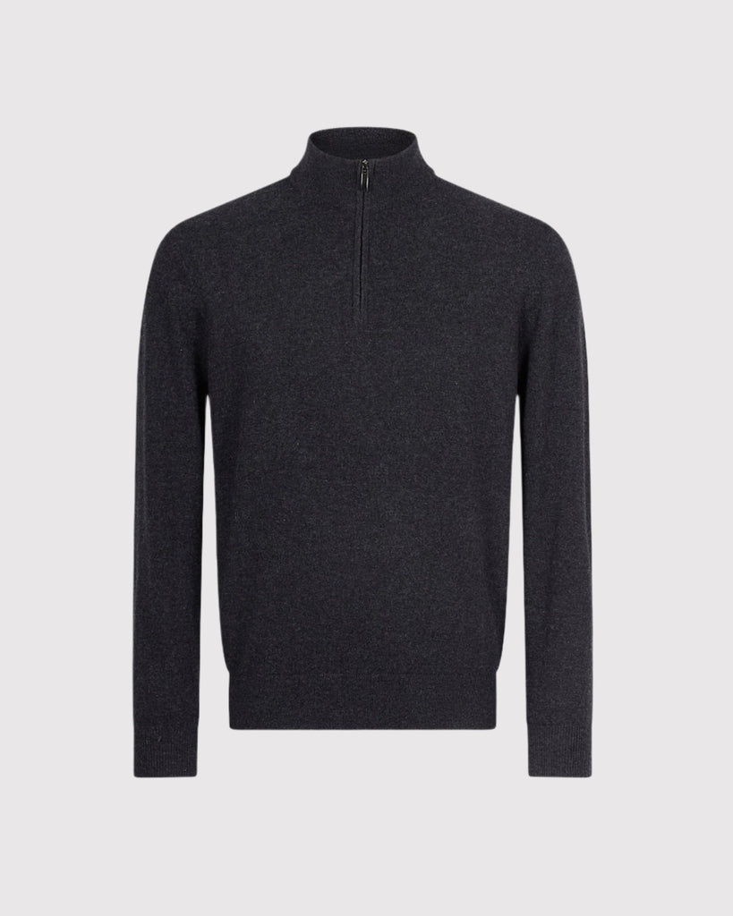 Cashmerewool Half Zip Grå