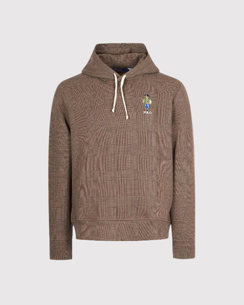 Sueded Ternet Hoodie Brun